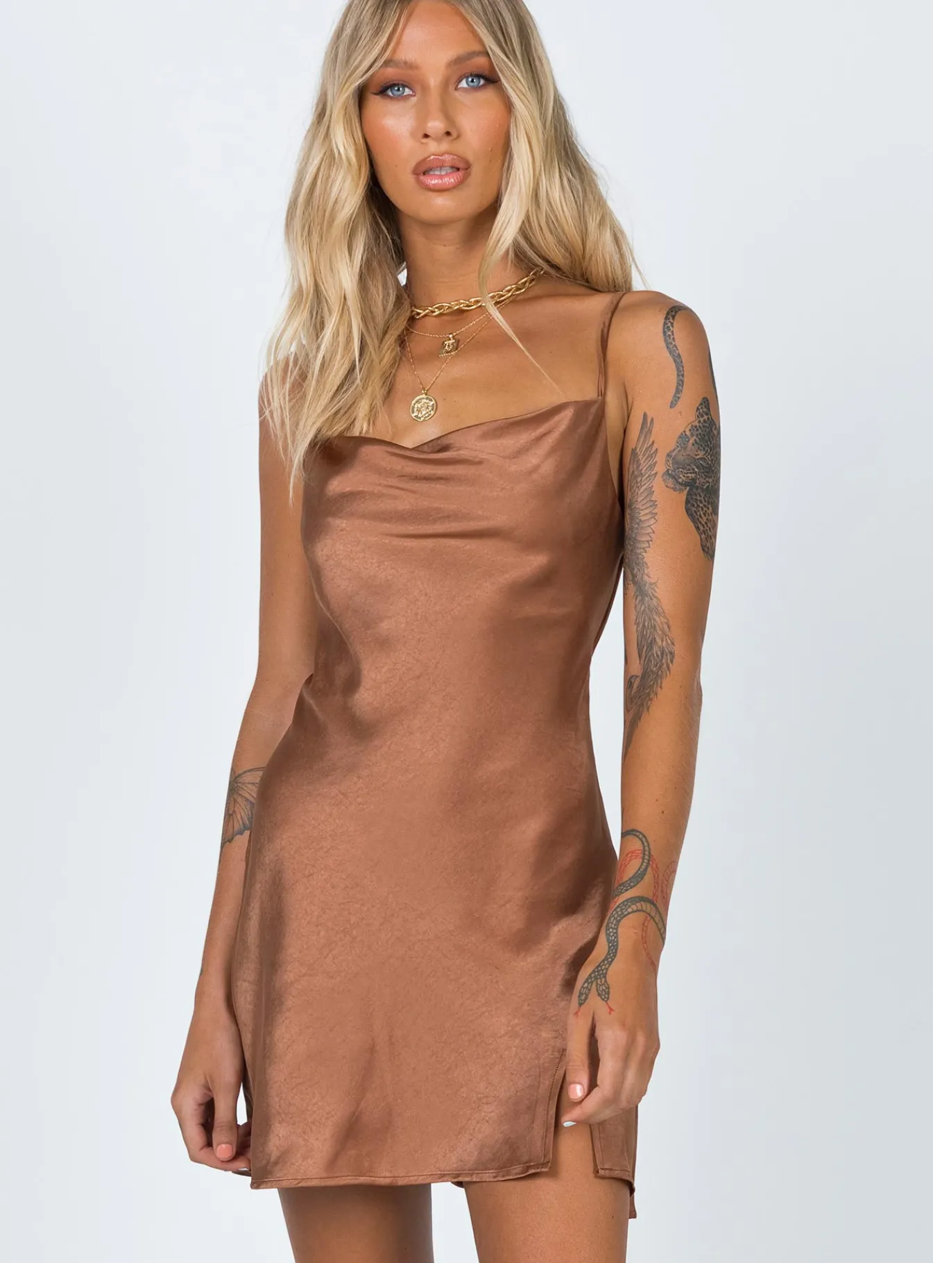 Princess Polly Alfie Mini Dress Brown New