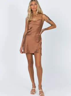 Princess Polly Alfie Mini Dress Brown New