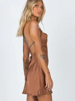 Princess Polly Alfie Mini Dress Brown New