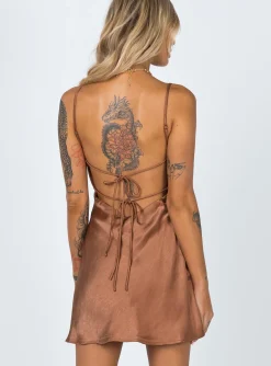 Princess Polly Alfie Mini Dress Brown New