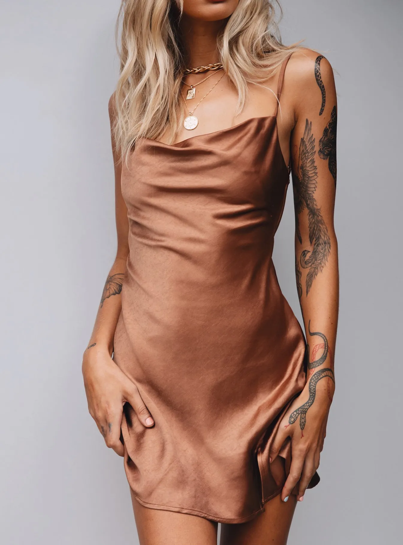 Princess Polly Alfie Mini Dress Brown New