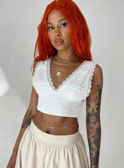 Princess Polly Alford Top  White Online