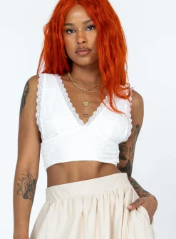Princess Polly Alford Top  White Online
