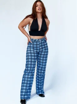 Princess Polly Alice Wide Leg Check Jeans  Denim Best