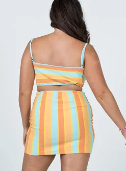 Princess Polly Alicia Mini Dress Orange Multi Best Sale