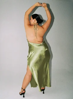 Princess Polly Alissa Maxi Dresscurve Green Flash Sale