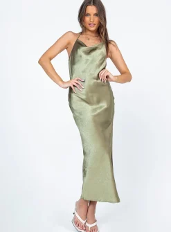 Princess Polly Alissa Midi Dress  Green Cheap