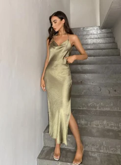 Princess Polly Alissa Midi Dress  Green Cheap
