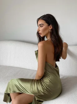 Princess Polly Alissa Midi Dress  Green Cheap