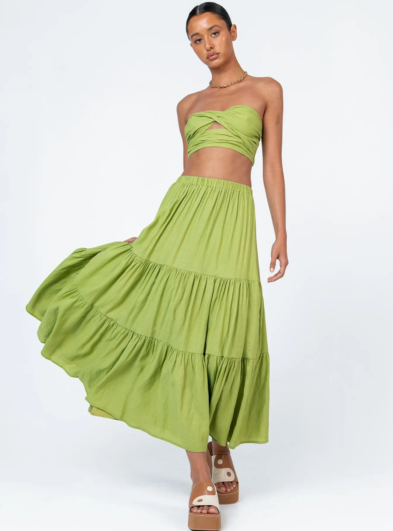 Princess Polly Alissa Set Green Outlet