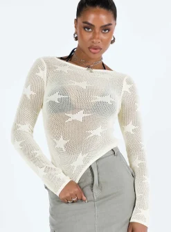 Princess Polly Alissia Long Sleeve Top White Hot