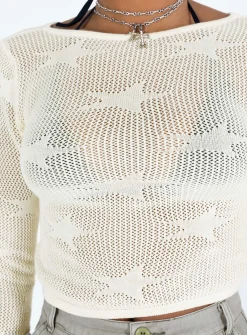 Princess Polly Alissia Long Sleeve Top White Hot
