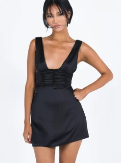 Princess Polly Alita Mini Dress  Black Hot
