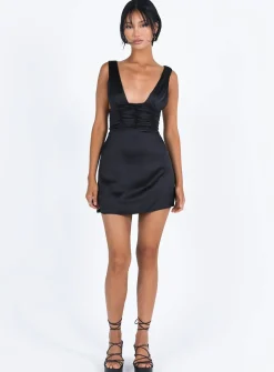 Princess Polly Alita Mini Dress  Black Hot