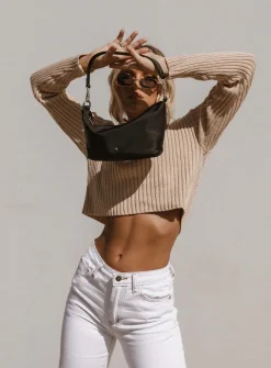 Princess Polly Alivia Cropped Sweater  Beige Fashion