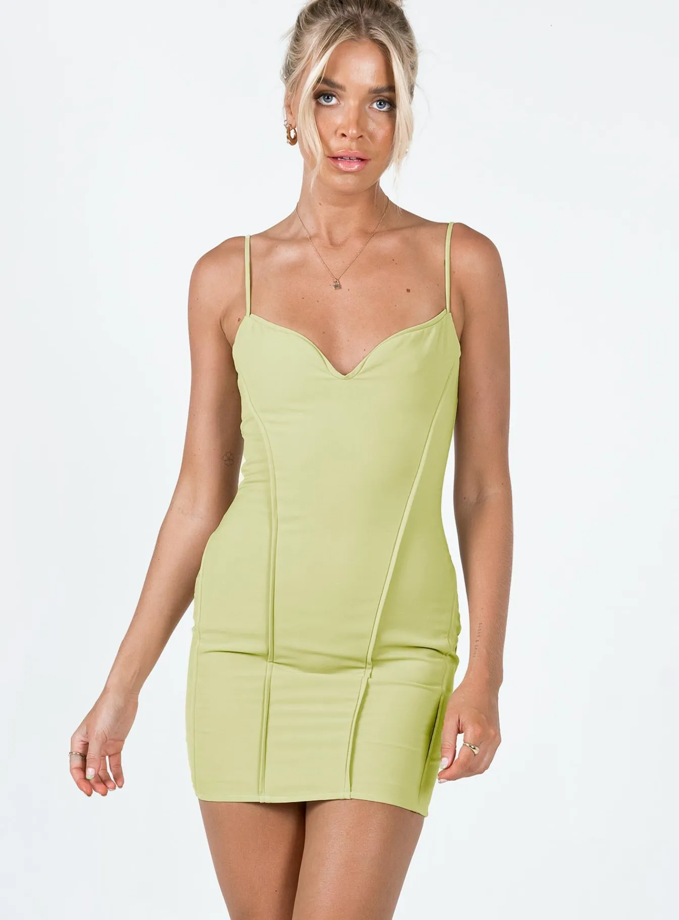 Princess Polly All About Love Mini Dress Green Cheap