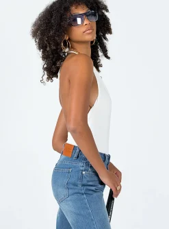 Princess Polly Allie Halter Bodysuit White Discount