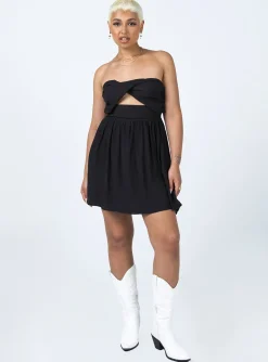 Princess Polly Allie Jay Mini Dress  Black Discount