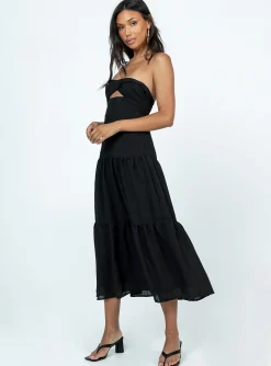 Princess Polly Allie Midi Dress  Black Store