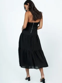 Princess Polly Allie Midi Dress  Black Store