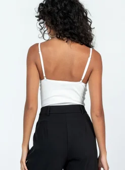 Princess Polly Allred Bodysuit  White Fashion