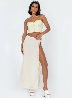 Princess Polly Allyson Strapless Top  Yellow Fashion