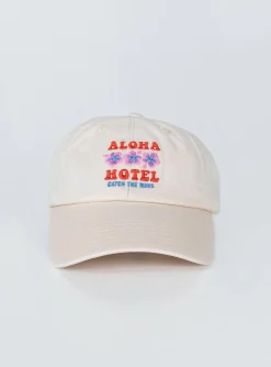 Princess Polly Aloha Hotel Dad Cap  Cream Cheap