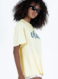 Princess Polly Aloha Oversized Tee  Ivory Best