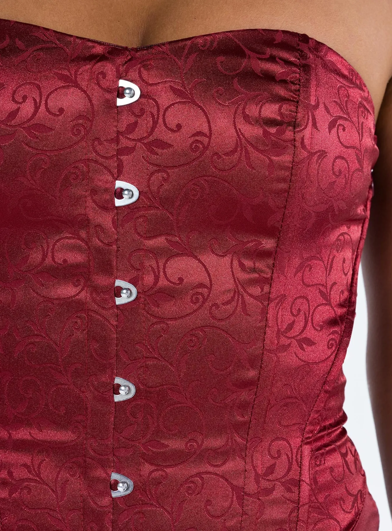 Princess Polly Alter Ego Mini Dress Maroon Hot