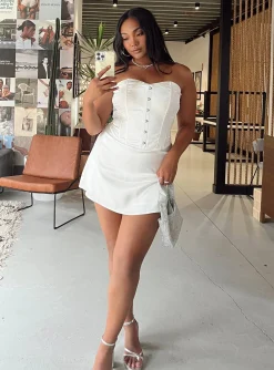 Princess Polly Alter Ego Mini Dress  White Sale