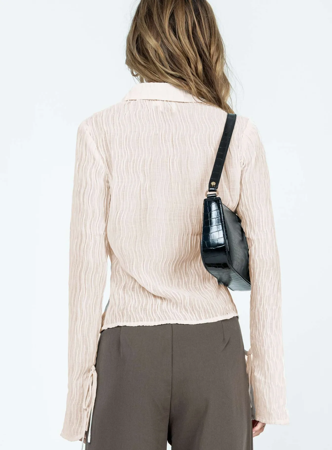 Princess Polly Aluna Shirt Beige Online