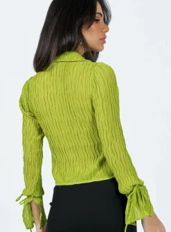 Princess Polly Aluna Shirt  Green Online