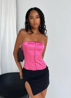 Princess Polly Amabel Strapless Top  Pink Sale