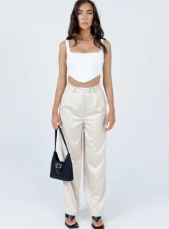 Princess Polly Amalia Pants  Beige Online
