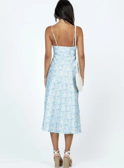 Princess Polly Amara Midi Dressmulti   Blue Shop