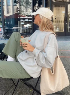 Princess Polly Amato Sweatshirt  Grey Online