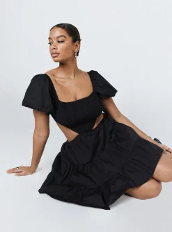 Princess Polly Amber Mini Dress  Black Shop