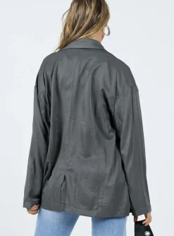 Princess Polly Amber Oversized Blazer  Grey Hot