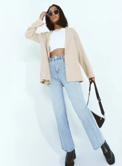 Princess Polly Amber Oversized Linen Blazer Beige Online
