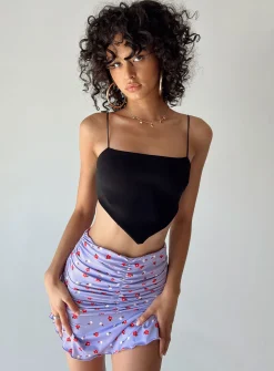 Princess Polly Amelia Mini Skirt  Purple New