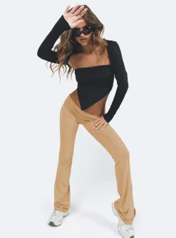 Princess Polly Amelie Pant  Latte Cheap