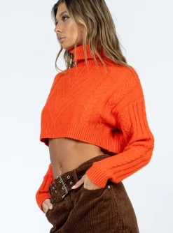 Princess Polly Amelle Sweater  Orange Store