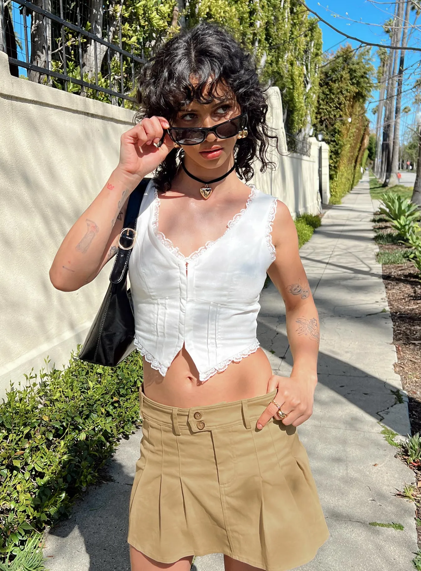 Princess Polly Amira Mini Skirt Beige Best Sale