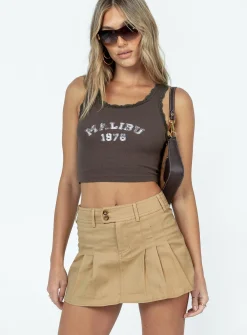 Princess Polly Amira Mini Skirt Beige Best Sale
