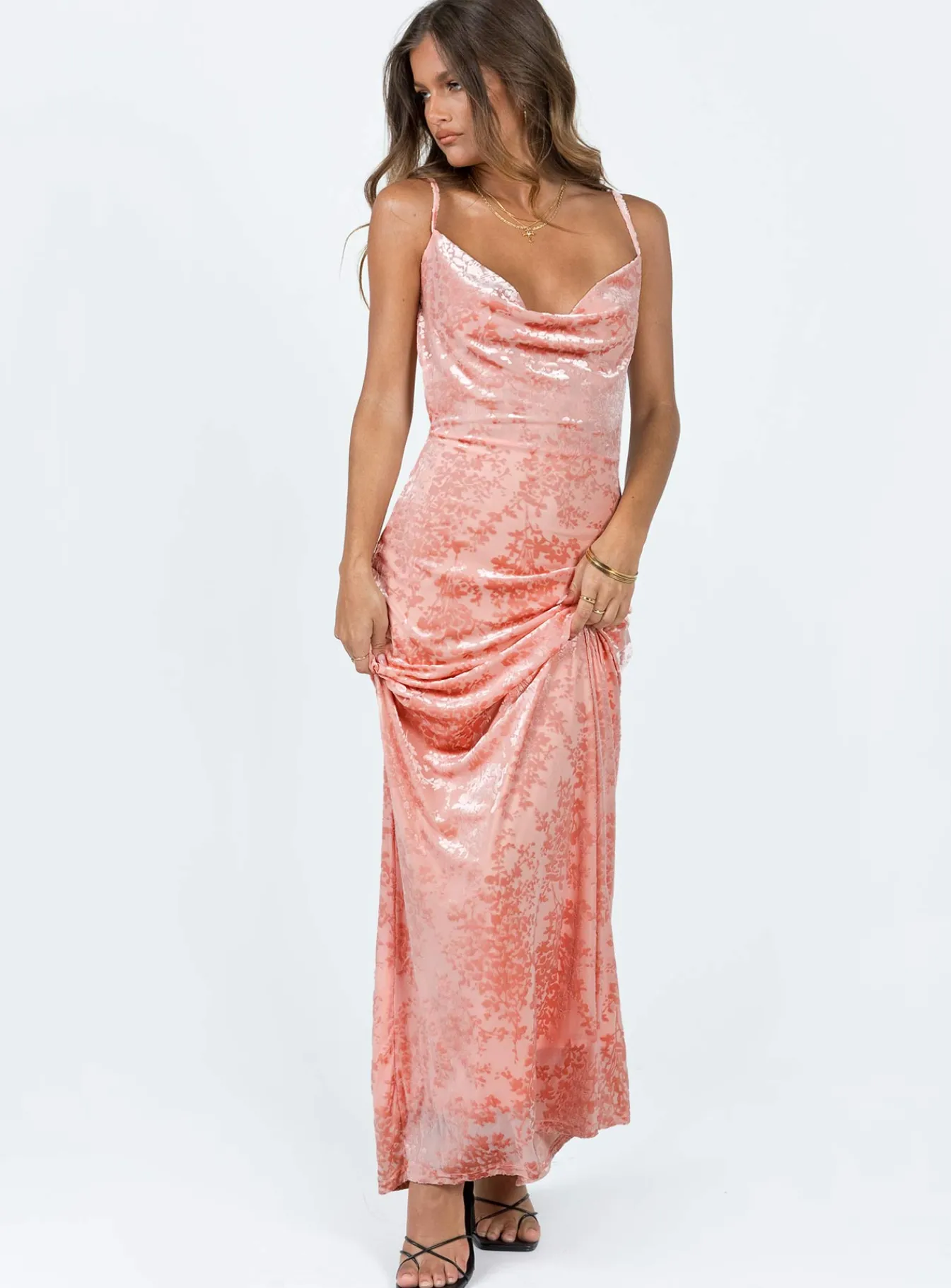 Princess Polly Amiya Maxi Dress Pink New