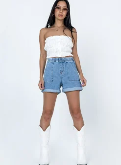 Princess Polly Amosshorts  Denim New