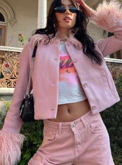Princess Polly Ana Penney Lane Jacket  Pink Store