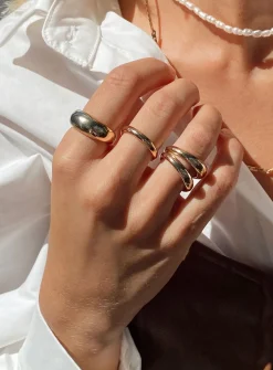 Princess Polly Ancient History Ring Set  Gold Best