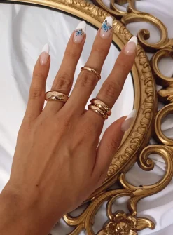 Princess Polly Ancient History Ring Set  Gold Best
