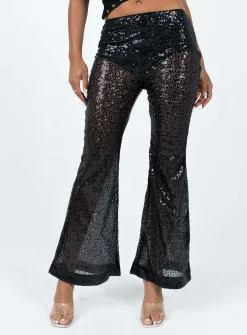 Princess Polly Andersen Sheer Flare  Black Online